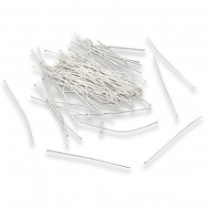 Піни Гвоздики, Плоский Капелюшок, Залізо, Колір: Срібло, Розмір: 65х0.7мм, 25г/близько 105шт